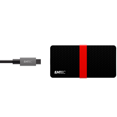 Disque dur portable 1 TB - Emtec SSD 3.2 GEN 1 X200 - Supports sauvegarde