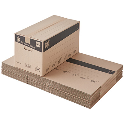 Cartons de déménagement 54 L - 60 x 30 x 30 - avec poignées  - Cartons-1