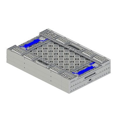 Caisse pliable en plastique - 28 L - Bacs à parois ajourées-2