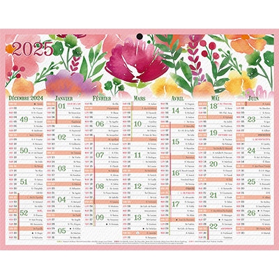 Calendrier Fleurs 2025 - Calendriers