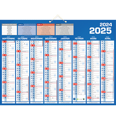 Calendrier 16 mois 2024-2025 - Calendriers