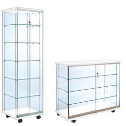 Vitrines bois tablettes réglables