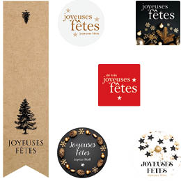 Étiquettes cadeaux Noël